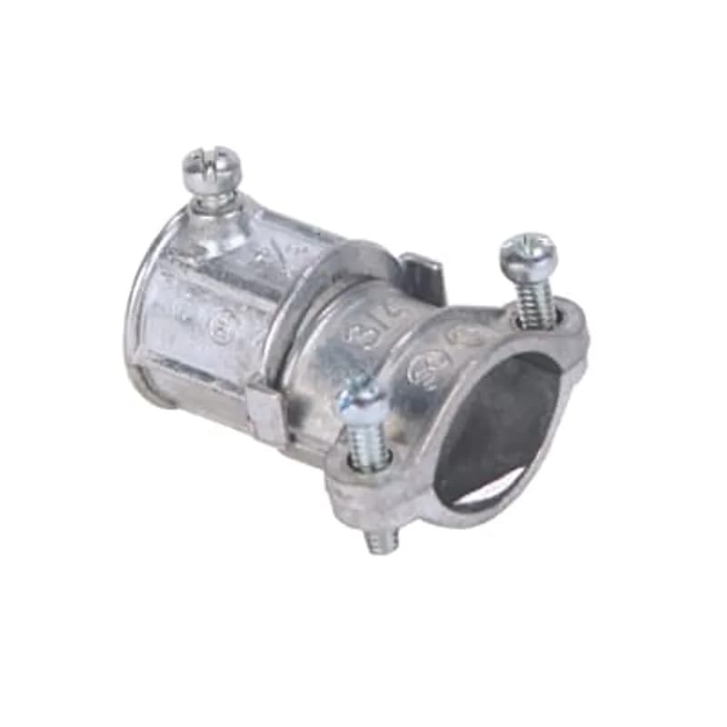 Coupling, Combination, Trade Size 3/4 Inch - 3/4 Inch, Clamping Range 0.78 Inch - 1.20 Inch, Length 1.93 Inch, Die Cast Zinc, EMT to Flex Set-Screw Type