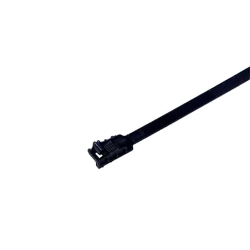 Lashing Cable Tie, Releasable Head with 6.9mm (0.27 Inch) Mounting Hole , Black Polypropylene for Temperatures up to 110 Degrees Celsius (230 F), Weather and Ultraviolet Resistant for Indoor and Outdoor Applications, UL/EN/CSA62275 Type 2/21S Rated for AH-2 Plenum and as a Flexible Cable and Conduit Support, Length of 462mm (18.187 Inches), Width of 13.2mm (0.52 Inches), Thickness of 1.93mm (0.076 Inches), Tensile Strength Rating of 670 Newtons (150 Pounds)
