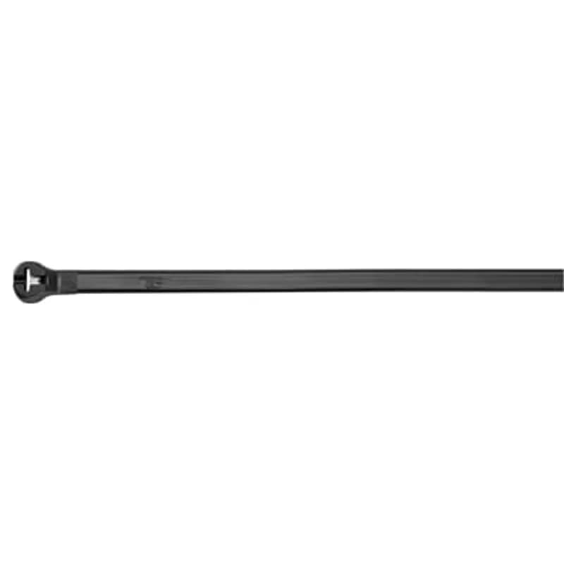 Cable Tie, Black Polypropylene for Temperatures up to 85 Degrees Celsius (185 F), Weather and Ultraviolet Resistant for Indoor and Outdoor Applications, UL/EN/CSA62275 Type 2/21S Rated for AH-2 Plenum and as a Flexible Cable and Conduit Support, Length of 343mm (13.5 Inches), Width of 6.9mm (0.27 Inches), Thickness of 1.5mm (0.06 Inches), Tensile Strength Rating of 270 Newtons (60 Pounds)