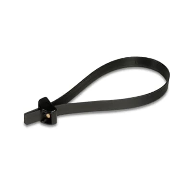 ABB - Installation Products WE-CSS-270 - Deltec Cable Tie with Double-Locking Head, Black Acetal for Temperatures up to 85 Degrees Celsius (185 F), Weather and Ultraviolet Resistant, Length of 685.80mm (27 Inches), Width of 12.7mm (0.5 Inch), Thickness of 1.52mm (0.06 Inch), Tensile Strength Rating of 1112 Newtons (250 Pounds), Special Pack