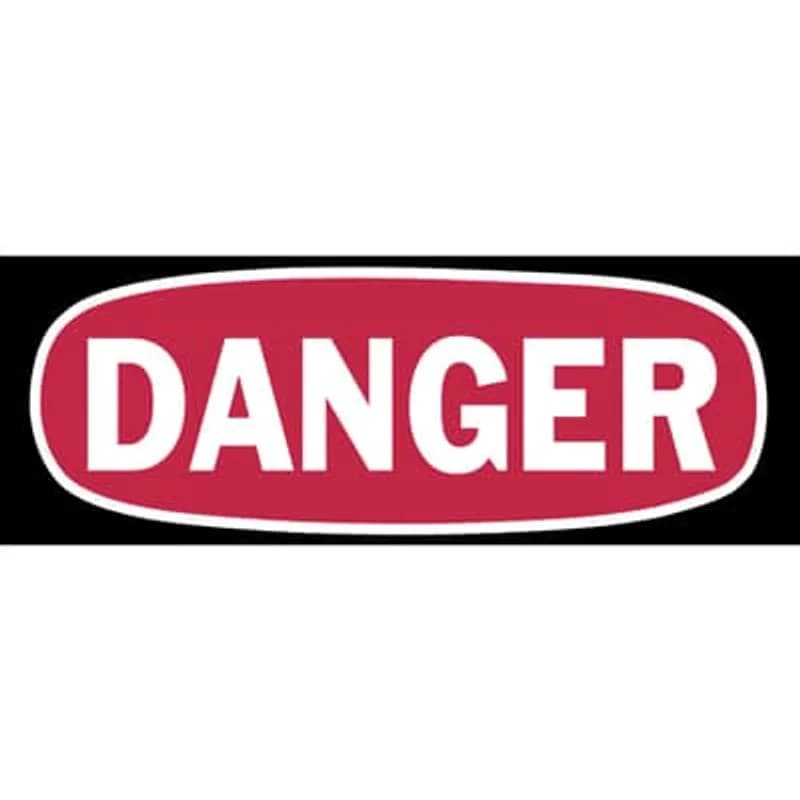 Self-Sticking Polyester Safety Labels, Polyester 9 x 2 1/4, Legend HIGH VOLTAGE, Red and Black Header on White
