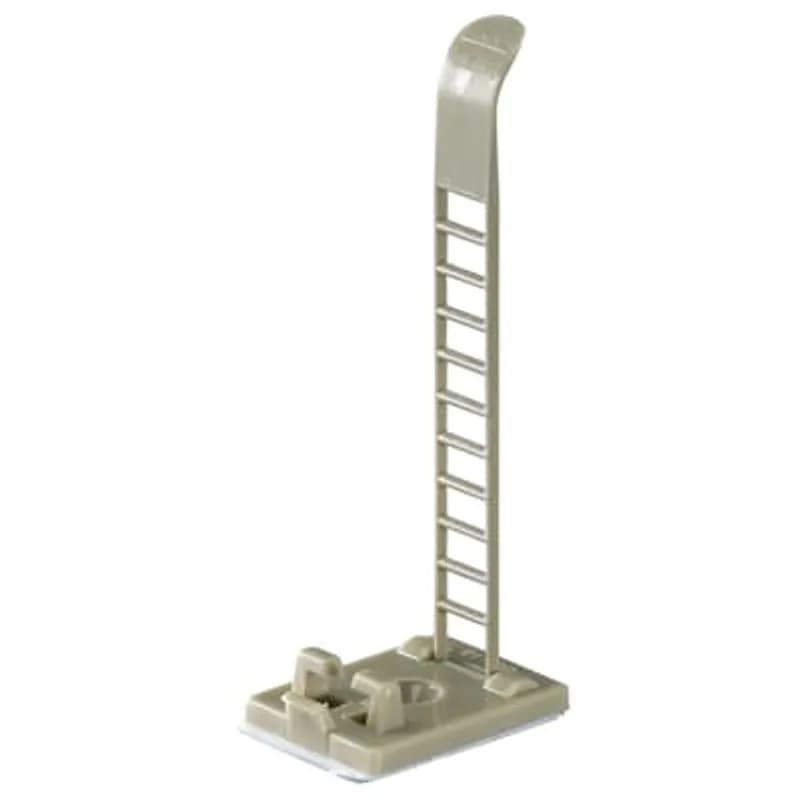 ABB - Installation Products ULNY-018-8-C - Adjustable Ladder-Style Cable Clamp, Gray Nylon 6.6 for Temperatures up to 65 Degrees Celsius (149 F), Length of 79.4mm (3.12 Inches), Width of 12.0mm (0.472 Inches), Self-Adhesive Mounting, Optional Screw Hole Diameter of 2.79mm (0.110 Inches) for #4 or #5 Flat Head Screw