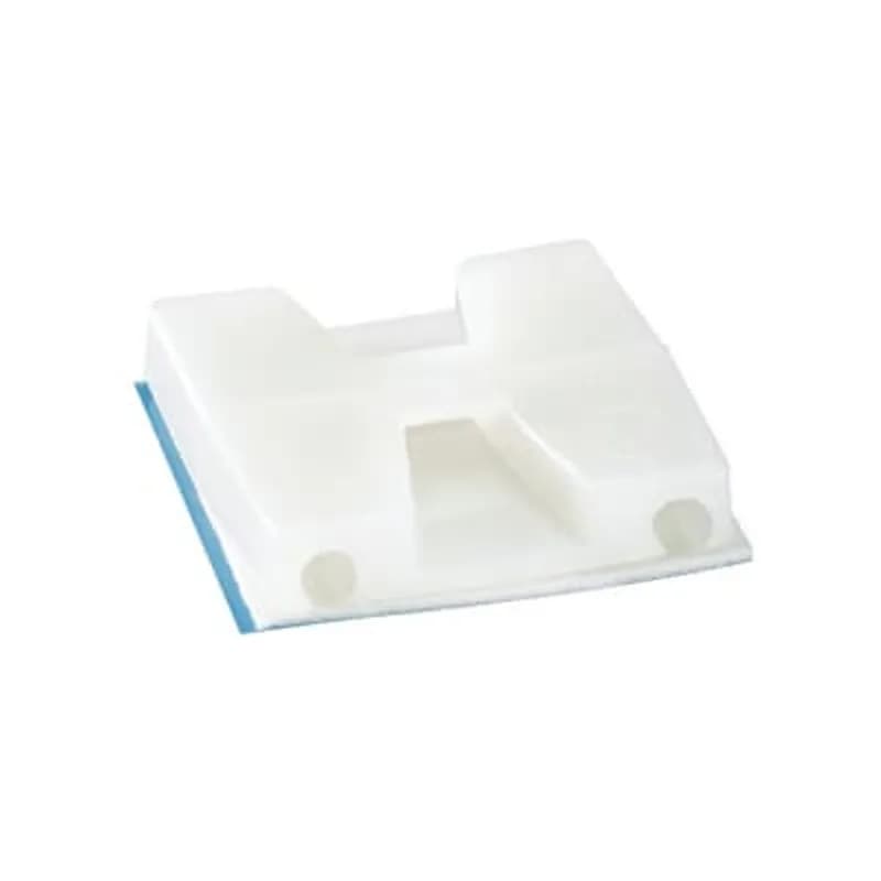ABB - Installation Products TC5342A - Two-Way Mounting Base, Natural Nylon 6.6 for Temperatures up to 66 Degrees Celsius (150 F), Length of 28.6mm (1.13 Inches), Width of 28.6mm (1.13 Inches), Self-Adhesive Mounting Method, 100 Pack