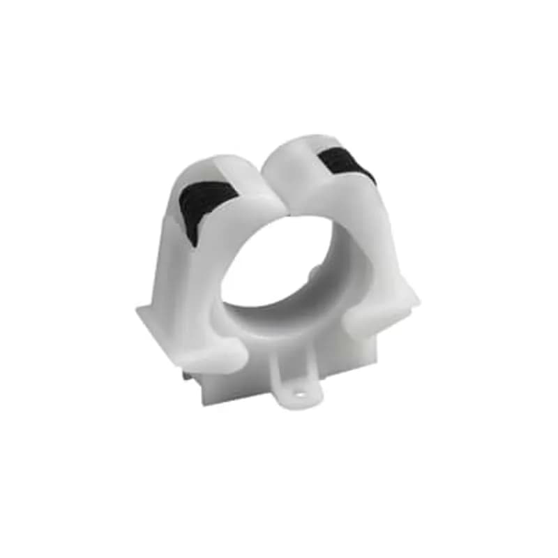 Re-Openable Clamp with Steel Spring, Natural Nylon 6.6 for Temperatures up to 85 Degrees Celsius (185 F), Length of 44.5mm (1.75 Inches), Width of 31.8mm (1.25 Inches), Height of 46.0mm (1.81 Inches), Screw Mounting Method, Two 3.96mm (0.156 Inches) Diameter Holes