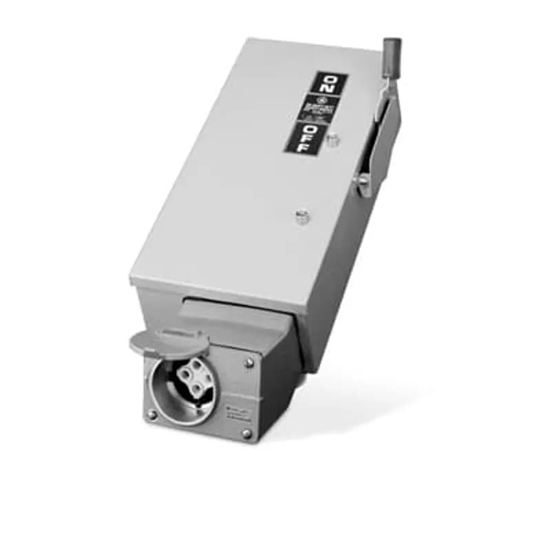 60 Amp, GE Fused-Disconnect Interlocked Receptacle/Safety Switch