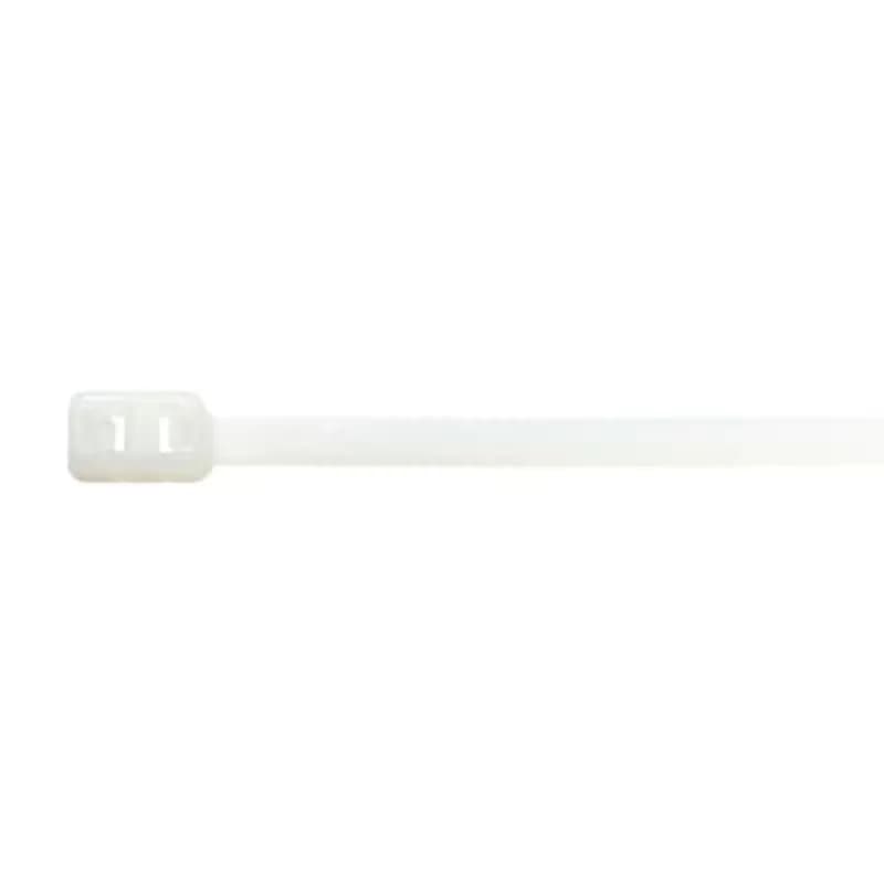 ABB - Installation Products TB-50RLDH - Double Loop Tie, Natural Polyamide (Nylon 6.6) for Temperatures up to 85 Degrees Celsius (185 F) for Indoor Applications, Length 198.12mm(7.8 Inches), Width 4.82mm (0.19 Inches), Tensile Strength Rating of 220 Newtons (50 Pounds)