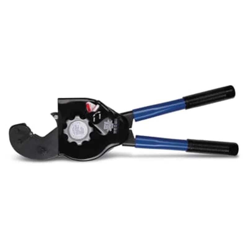 ABB - Installation Products TBM60RS - Carrying Case and Tool Kit - Manual Ratcheting Crimp Tool for Copper And Aluminum Connectors and H-taps, Designed with Short Handles, Crimp #8 AWG -500 Mcm Copper and #10 AWG - 350 Mcm Aluminum Lugs and Splices, and #6 AWG - 4/0 AWG H-taps