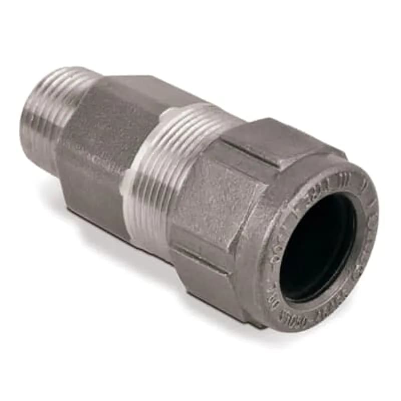 ABB - Installation Products ST075-468SS - Star Teck stainless steel jacketed cable fitting. Hub size of 3/4 inch. Range over jacket from 1.025 - 1.205 inch.