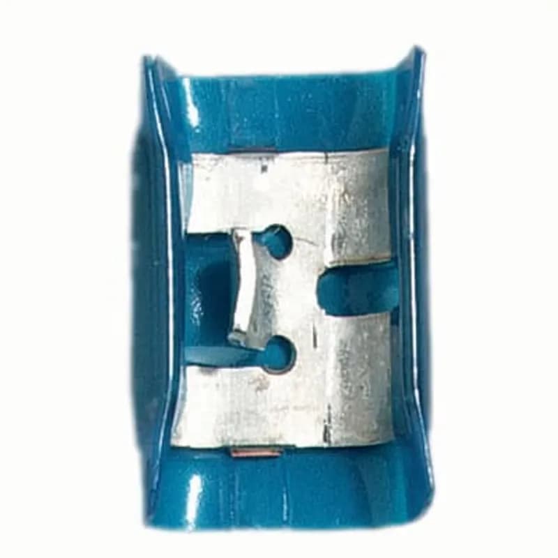 ABB - Installation Products RSK201 - One-Piece Grounding Connector, Shield Diameter Range 2.29mm-3.65mm, Color Blue, Copper, Tin Plated, Polyester Insulation