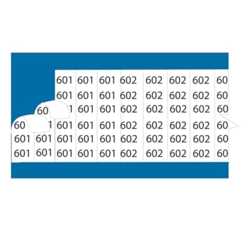 ABB - Installation Products WC15S - Wire Marker Card Vinyl Cloth - Legend 15, Size 1 1/2 inch, Markers per Card 25. Package of 25 Cards.