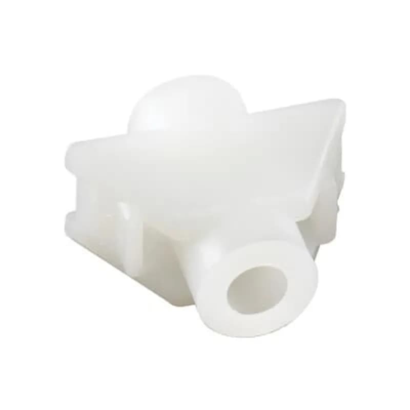Mounting Block, Natural Nylon 6.6 for Temperatures up to 85 Degrees Celsius (185 F), Length of 24.53mm (0.966 Inches), Width of 10.31mm (0.406 Inches), Height of 22.22mm (0.875 Inches), Permits Vertical Stacking, #10 Screw