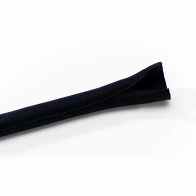 Polyethylene Terephthalate (P.E.T.) Hook and Loop Wraparound Sleeving, Black, Nominal I.D. of 12.7mm (0.50 Inches), Nominal Diameter Range of 6.35mm (0.25 Inches) to 19.05mm (0.75 Inches), 15.24m (50 Foot) Mini Spool