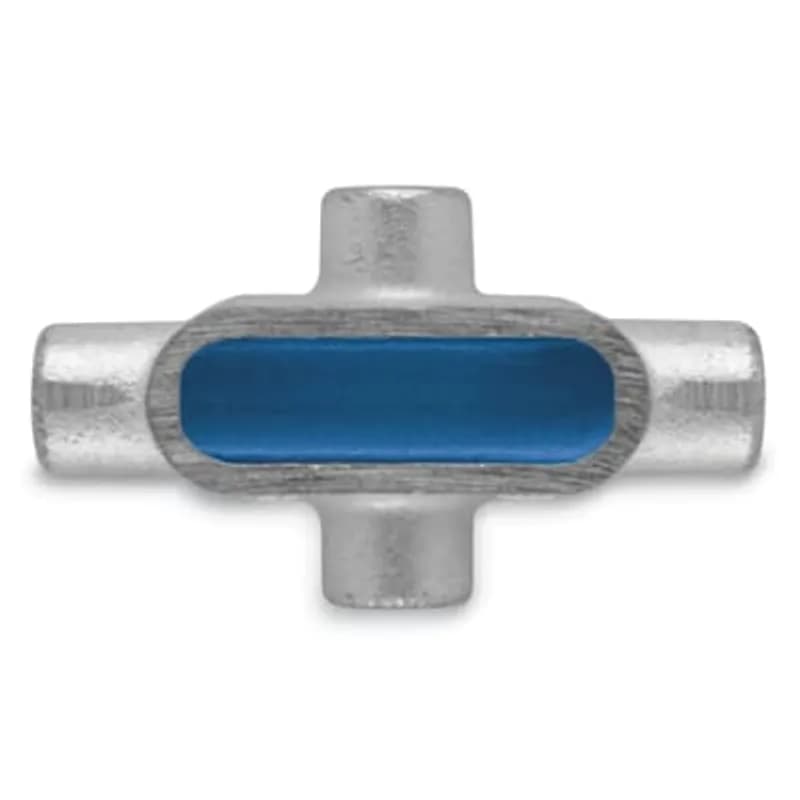 ABB - Installation Products T38TB - 1 Inch Form 8 (T) Conduit Body, Body Material Gray Iron with Zinc Plating and Baked on Epoxy Powder Coat with BlueKote Internal Coating for Use with Rigid/IMC Conduit
