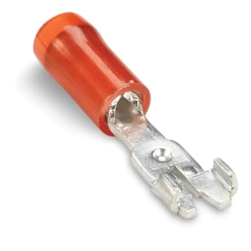 ABB - Installation Products RA23 - Nylon Insulated Wristlock Disconnect, Length 1.70 Inches, Single Piece Length .99 Inches, Maximum Insulation .136, Wire Range #22-#18 AWG, Color Red, Copper, Tin Plated, 1,000 Pack