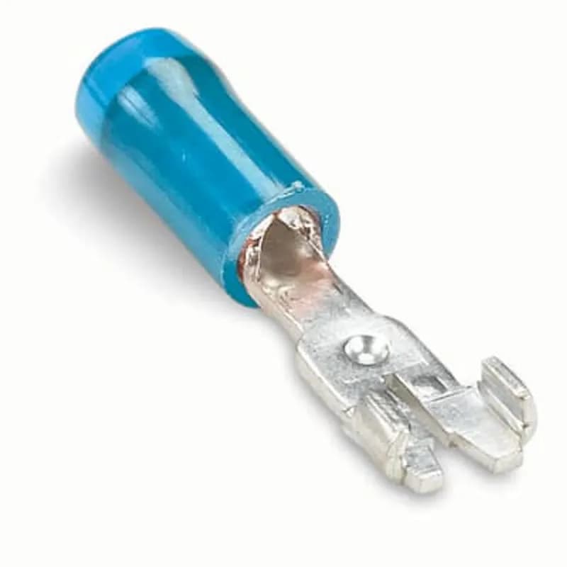 ABB - Installation Products RB14D - Nylon Insulated Wristlock Disconnect, Length 1.70 Inches, Single Piece Length .99 Inches, Maximum Insulation .162, Wire Range #16-#14 AWG, Color Blue, Copper, Tin Plated