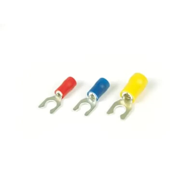 Vinyl Locking Fork Wire Range 22-18 Bolt Hole #10, Red