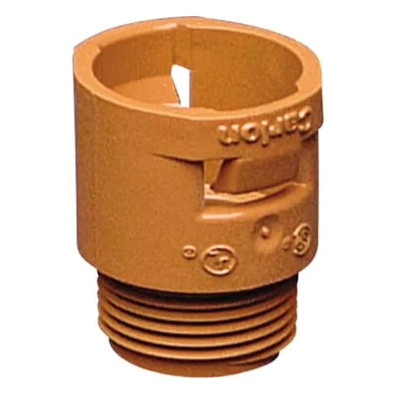 Threaded Adapter, Size 1 Inch, Length 1.66 Inches, Material PVDF, Color Orange, Pack of 20