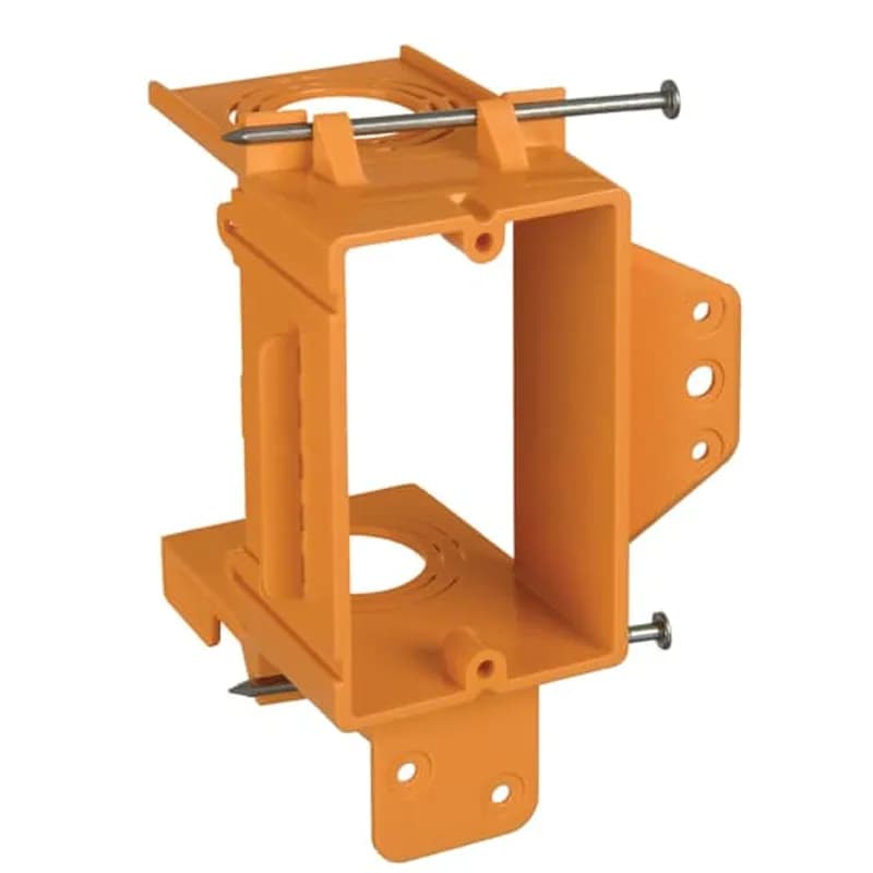 ABB - Installation Products SC100A - One-Gang Low-Voltage Bracket, Resi-Rings 3/4, 1, 1-1/4, Color Orange, Material Non-Metallic