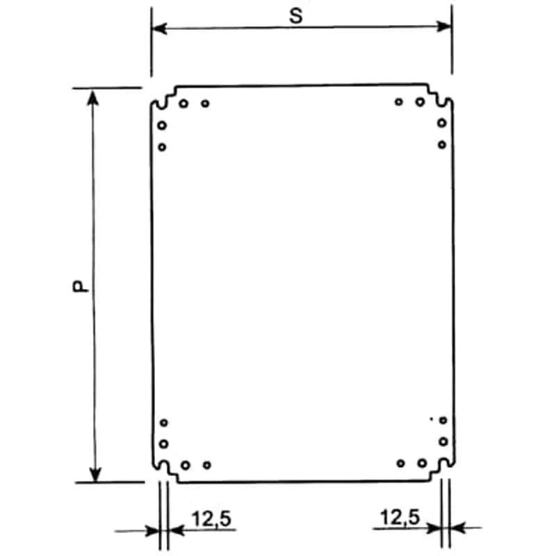 18 Inches x 14 Inches Steel back panel for use with HP series.