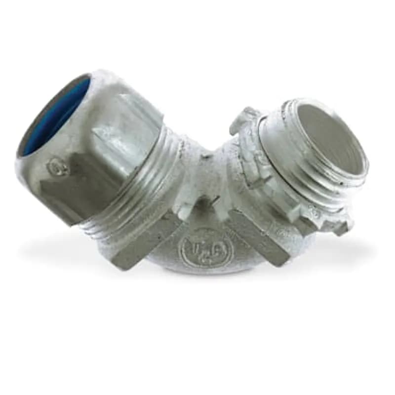 ABB - Installation Products 5257AL - 2 Inch 90 Degree Aluminum Liquidtight Connector, Non-insulated