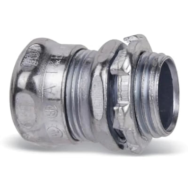 ABB - Installation Products 5221 - 3/4 Inch Compression Connector, Steel Electro Zinc Plated for Use with EMT Conduit