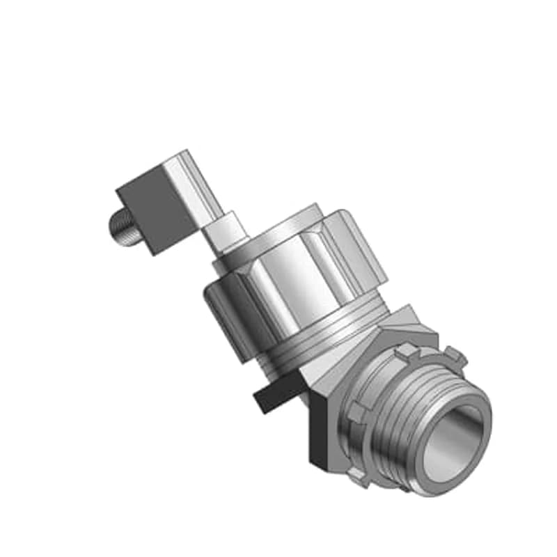 ABB - Installation Products 5246GR - 1-1/2 Inch 45 Degree Malleable Iron External Bonding Liquidtight Connector, Non-insulated