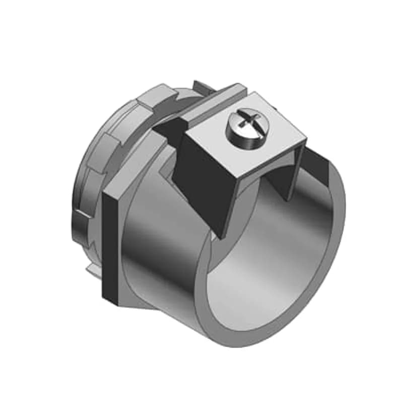 ABB - Installation Products 318 - Metal-Clad and Armored Cable Fitting, Straight, Trade Size 3-1/2 Inch, Knockout Size 3-1/2 Inch, Cable Range 3.620 to 4.060 Inch, Malleable Iron with Zinc Plating