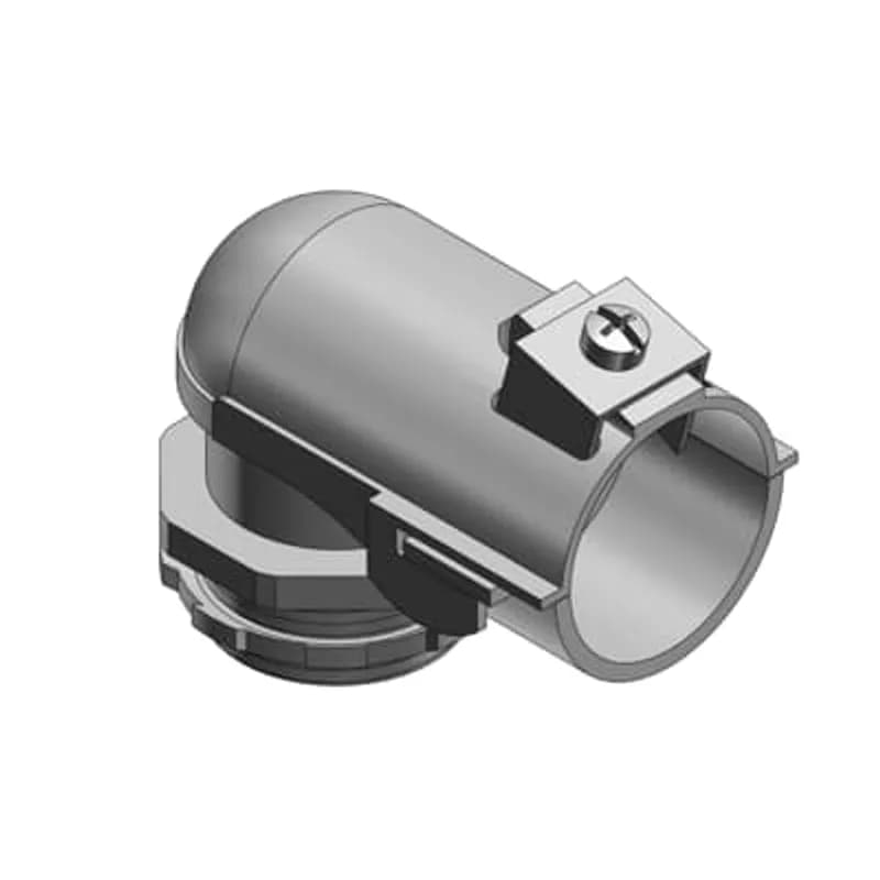 ABB - Installation Products 333 - Metal-Clad and Armored Cable Fitting, 90 Degree Bend, Trade Size 4 Inch, Knockout Size 4 Inch, Cable Range 4.120 to 4.560 Inch, Malleable Iron with Zinc Plating