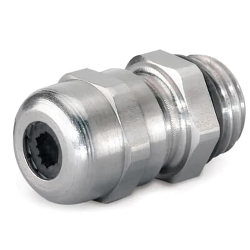 ABB - Installation Products 2918SST - Liquidtight Strain Relief Connector, 1/4 Inch NPT Threads, Straight, Cord Range 0.118 to 0.256 Inch, 304 Stainless Steel Body with Rubber Bushing