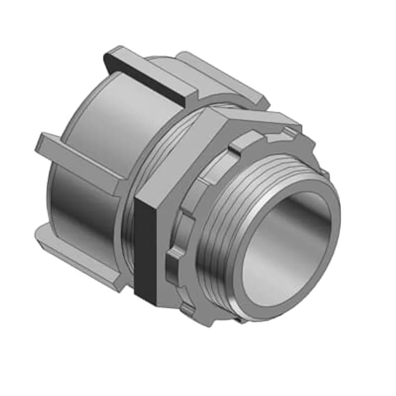 ABB - Installation Products 040-5232 - Liquidtight Connector, Straight Iron Fitting for Conduit, 1/2 Inch Flexible, Metal Conduit Connector, UL Listed Liquidtight, UL Listed As Grounding Means, Under NEC 351-9, Duraplated, 25 Pieces