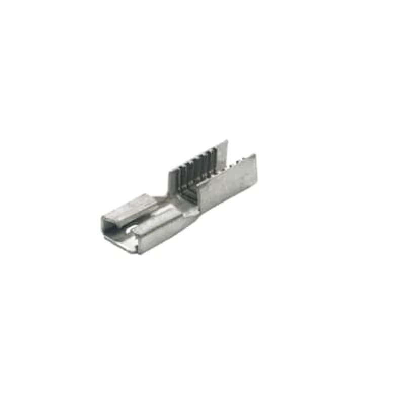 ABB - Installation Products 22LF01 - Insulation Piercing Magnet Wire Female Disconnect, Length .79 Inches, Width .25 Inches, Length of Teeth .32 Inches, Width of Teeth .16 Inches, Tab Size .250 x .032, Wire Range #24 AWG - #15 AWG 404 Circular Mil Area - 4,100 Circular Mil Area, Copper Alloy, Tin Plated