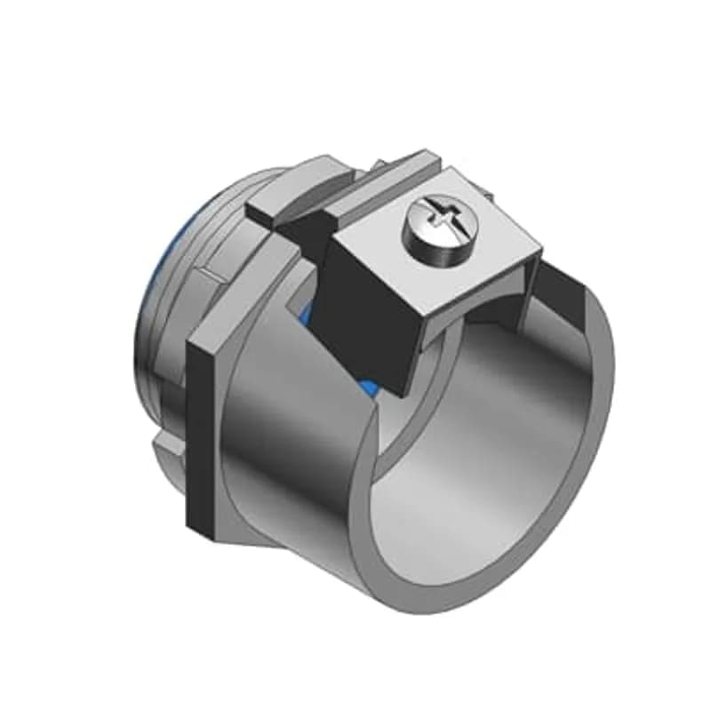 ABB - Installation Products 3122 - Metal-Clad and Armored Cable Fitting, Straight, Trade Size 3 Inch, Knockout Size 3 Inch, Cable Range 3.312 to 3.562 Inch, Malleable Iron with Zinc Plating, Nylon Insulated
