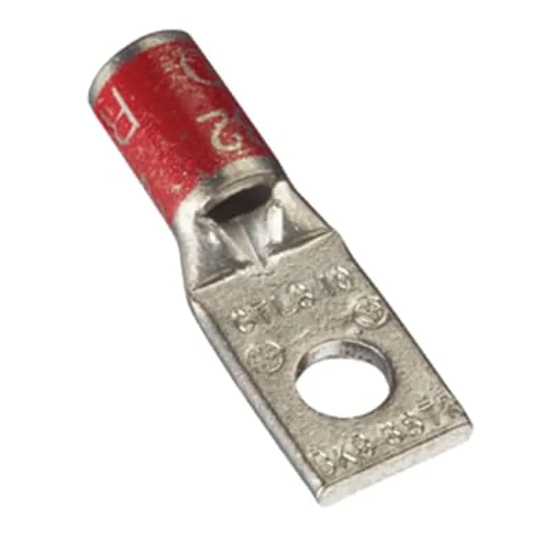 ABB - Installation Products CTL250-12 - Copper One-Hole Lug, Short Barrel, Max 35kV, 250 kcmil Wire, 1/2 Bolt Size, Tin Plated, Die Color Code Yellow