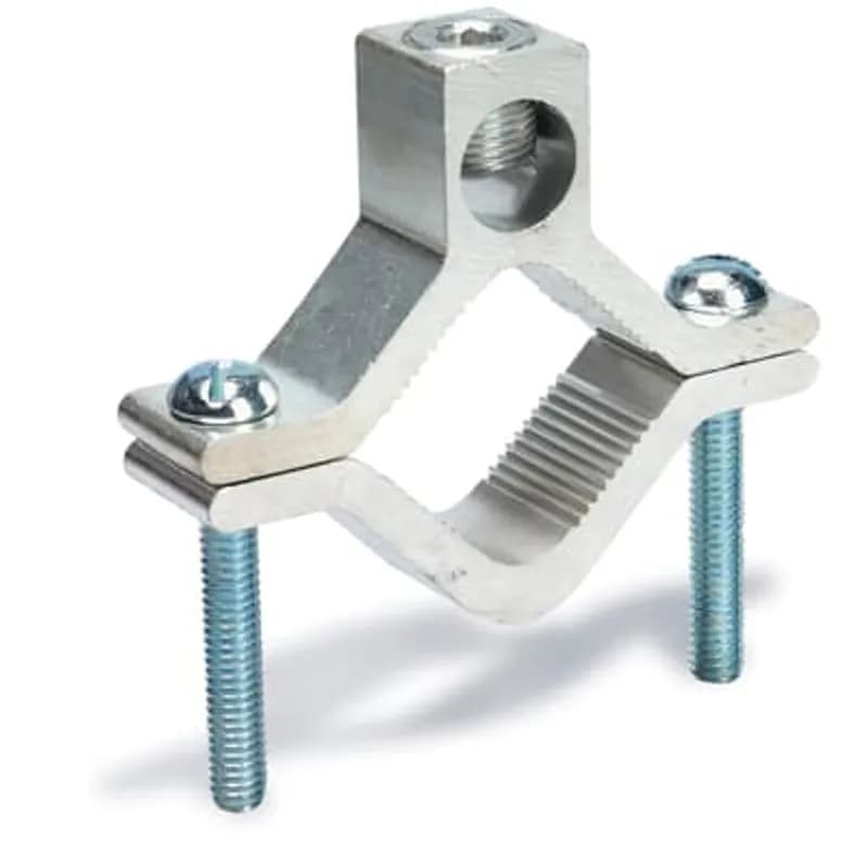 ABB - Installation Products AJ-2 - Aluminum Dual-Rated Waterpipe Ground Clamp for Wire Range 6 - 250, Water Pipe Size 1 1/2 - 2