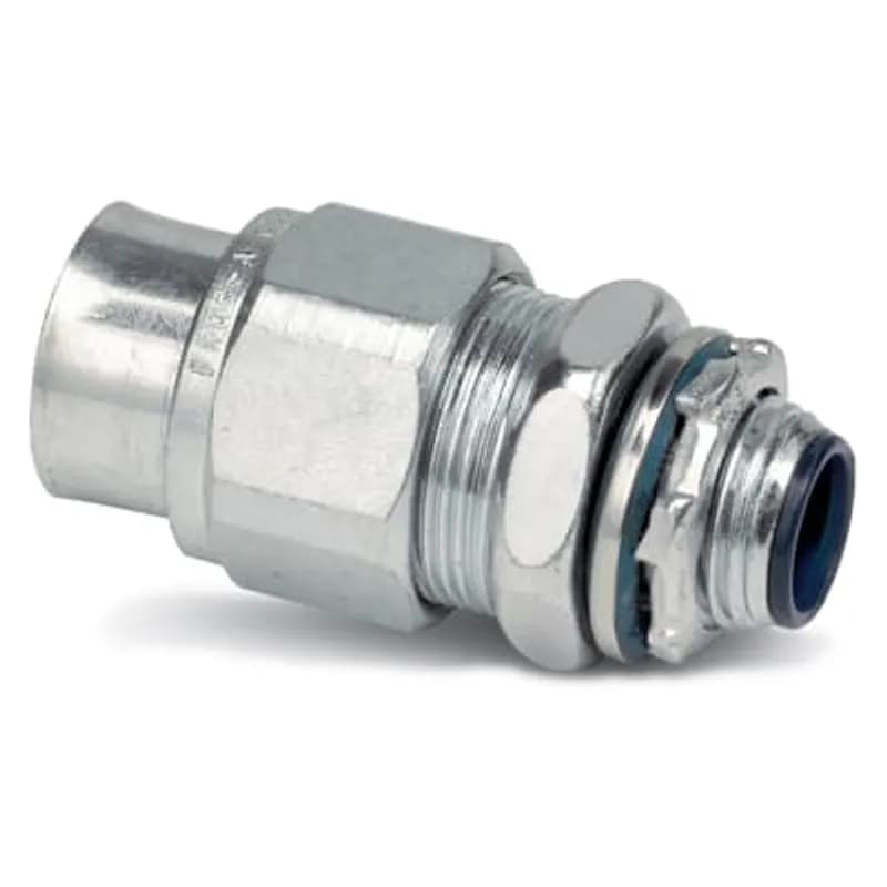 ABB - Installation Products 3730-TB - 3/8 Inch 45 Degree Iron Type A Liquidtight Connector With Insulated Throat and Iron Retainer