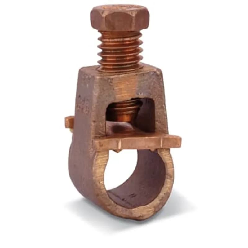 ABB - Installation Products GG58HP - Hex Head Bolt Heavy Duty Ground Rod Clamp - Wire Range #8 Solid - #2 Stranded, Rod Size 5/8 inch, Tin Plated