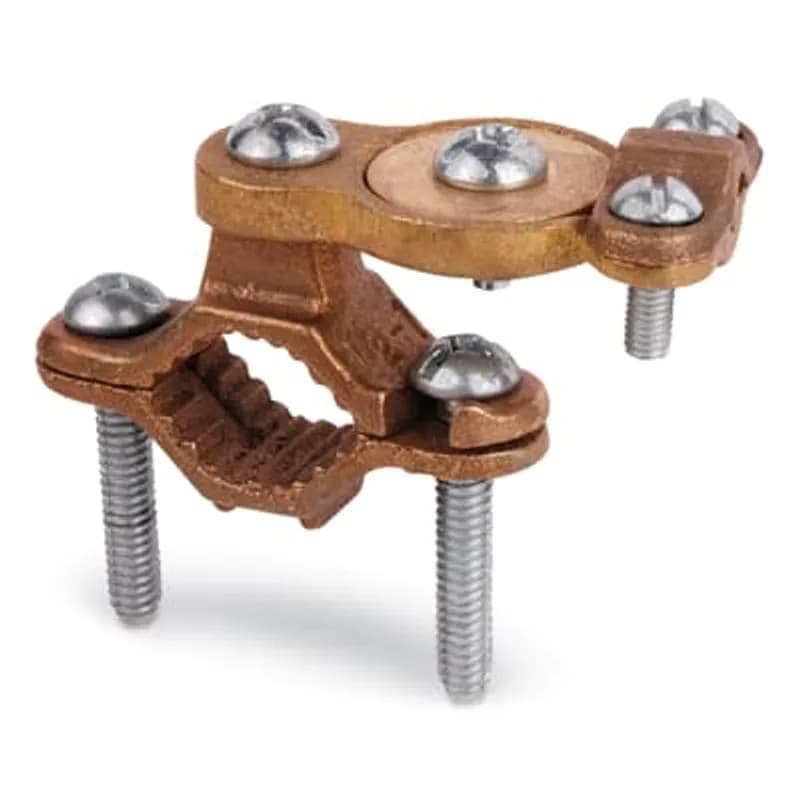 ABB - Installation Products JA - Cast Bronze Ground Clamp for Wire Range 10 - 6, Water Pipe Size 1/2 - 1