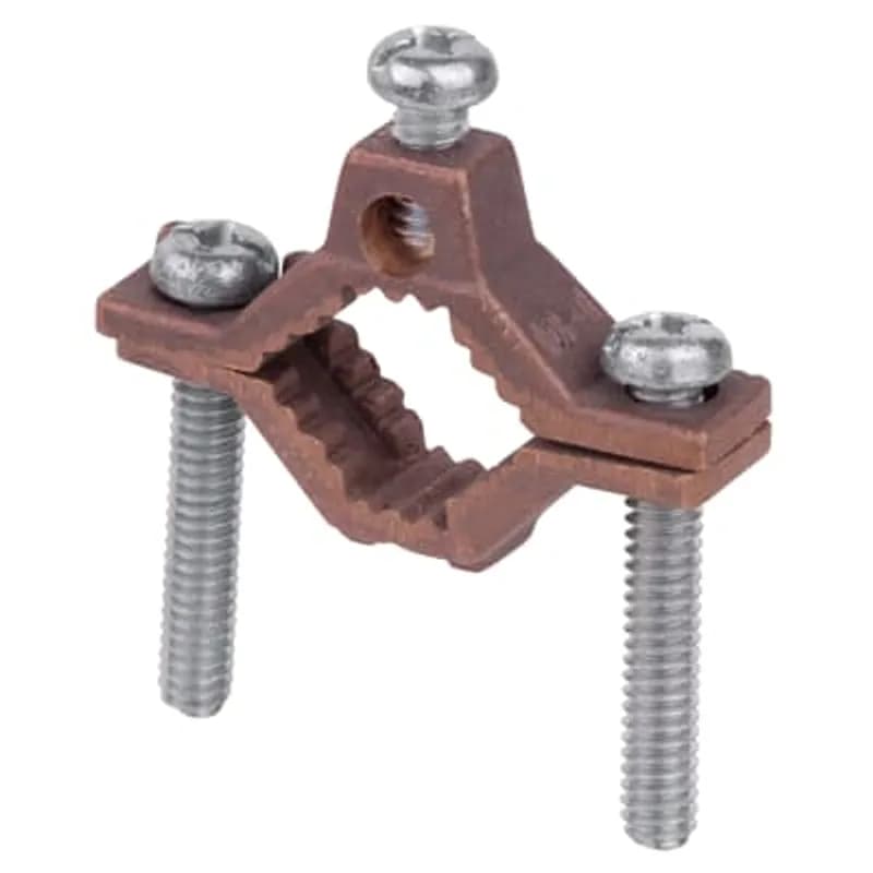 ABB - Installation Products J2124 - Cast Bronze Ground Clamp for Wire Range 10 - 4, Water Pipe Size 2 1/2 - 4