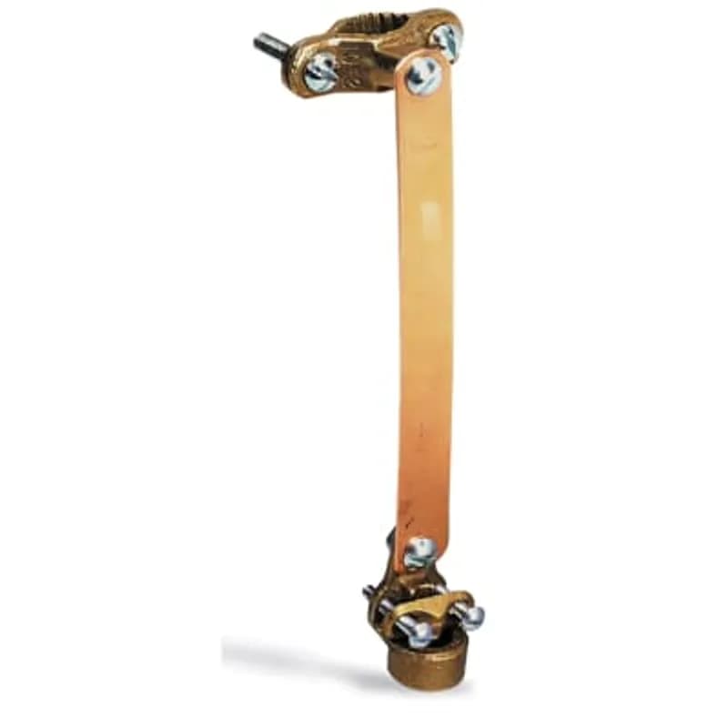 ABB - Installation Products JPS34 - Cast Bronze with Strap Ground Clamp for Wire Range 10 - 2/0, Water Pipe Size 1/2 - 1, Conduit Size 3/4