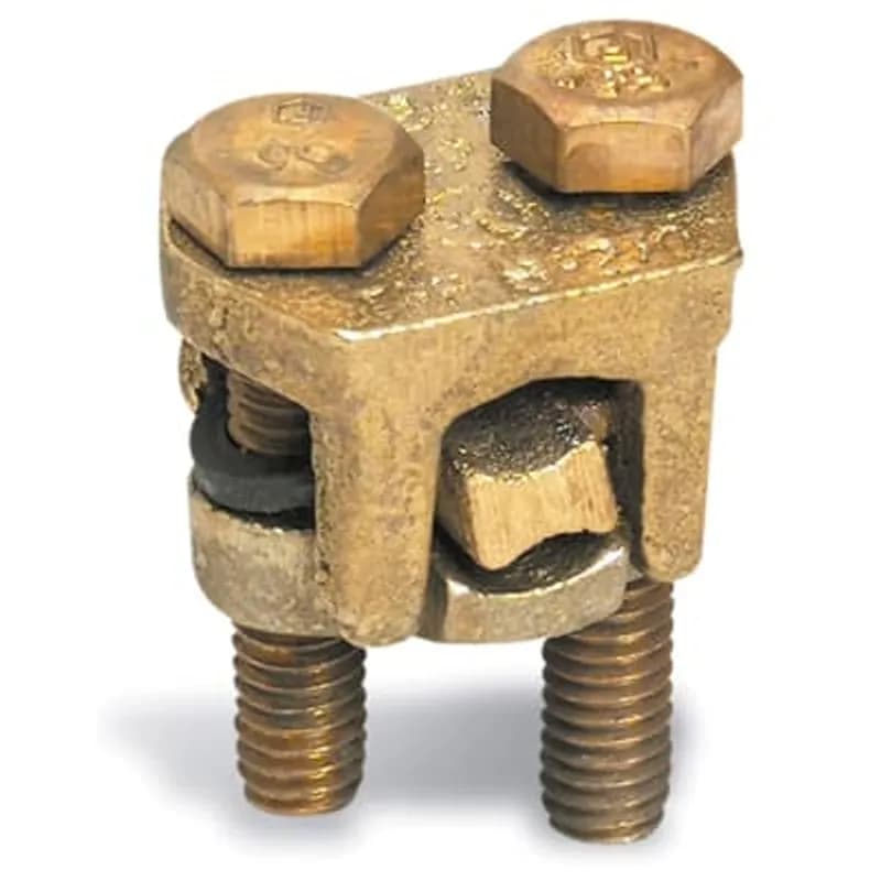 ABB - Installation Products 2B350W - Copper Type 2BW - Two-Bolt Connector with Spacer for Wire Range Main: 4/0 Str. - 350 kcmil Tap: 4 Sol. - 350 kcmil , Bolt Size 3/4