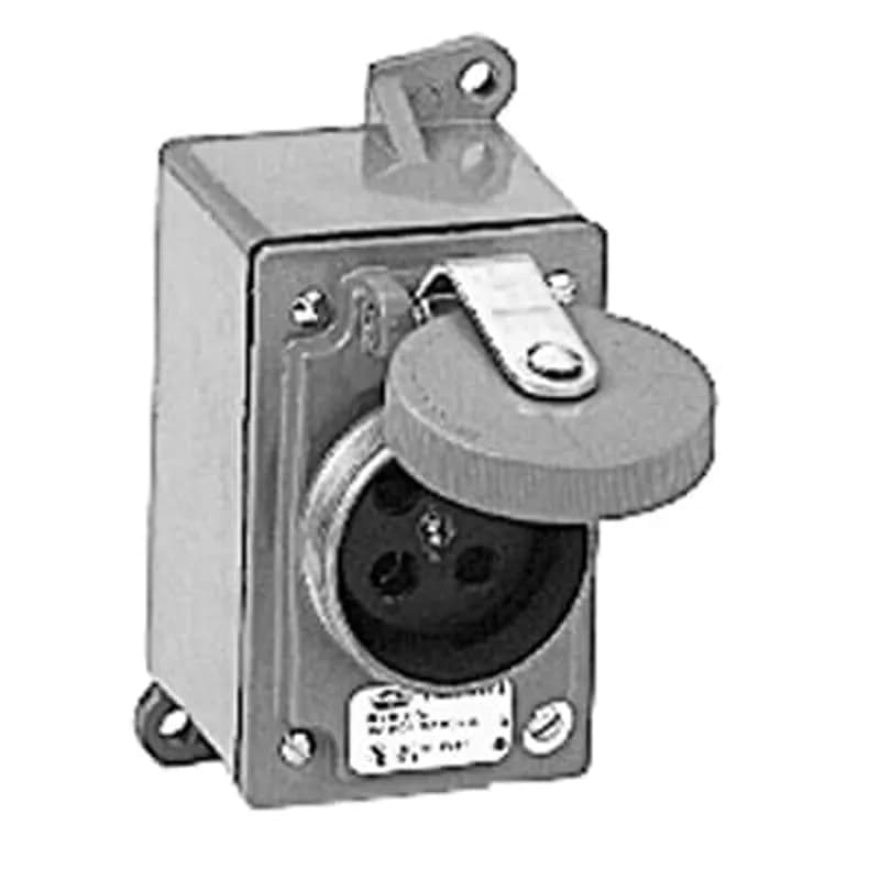 Aluminum Female Receptacle with Box - 30AMP, 250V, 2P3W