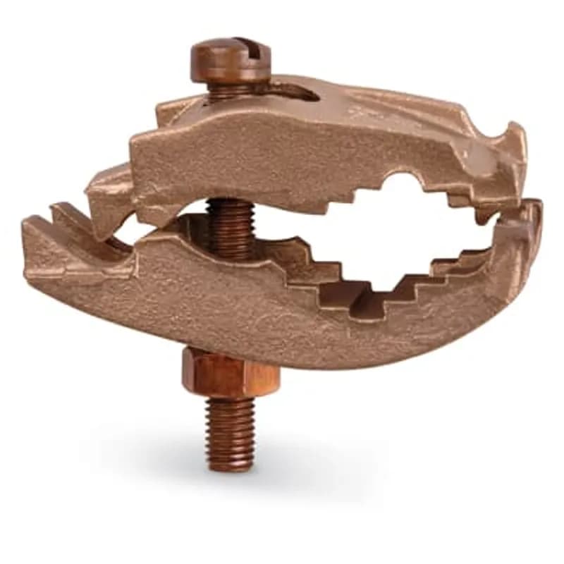 ABB - Installation Products 3846 - Waterpipe Ground Clamp, Bronze Body, Wire Range #6 - 4, Water Pipe Size 1/2 - 3/4 Inch, Ground Rod Range 1/2 - 1 Inch