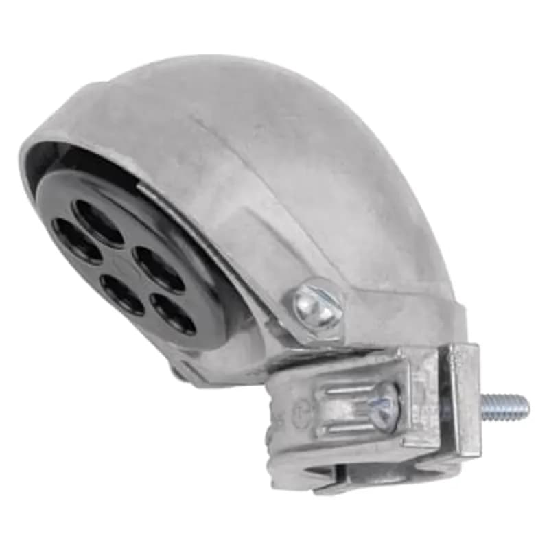 Cap, Clamp-Type Service, Conduit Size 1/2 Inch, Number of Holes 4, Size 4(19/64 Inch), Aluminum, For Rigid/Intermediate or Thinwall