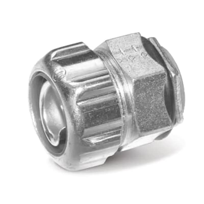 ABB - Installation Products 5368 - 2-1/2 Inch Straight Malleable Iron Chase Liquidtight Insulated Connector With Electro-Zinc Plating