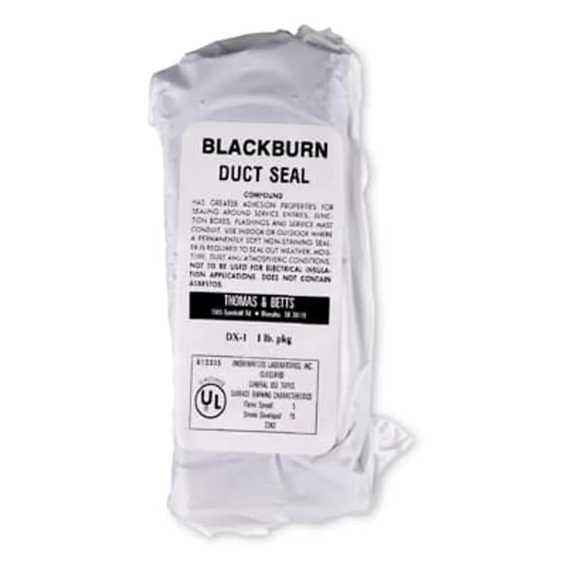 ABB - Installation Products DX-1 - Duct Seal Compound, 1 pound package. To Seal openings from air, dust or water around EMT or rigid conduit raceway. Not to be used for electrical insulation applications.