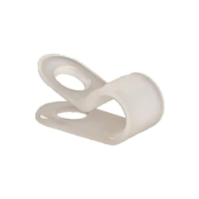 ABB - Installation Products 12-508 - Non-metallic Polypropylene Clamp, 1/2 Inch. Screw Hole Size .203 for #10 Screw. Temperature Range -40 Degrees F to 221 Degrees F. 100 per Box