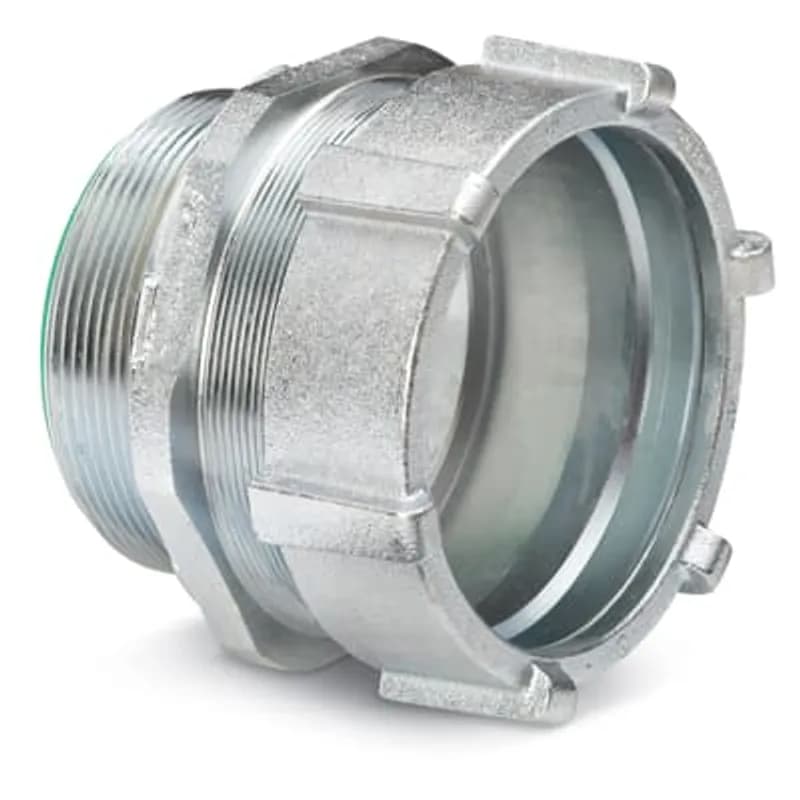 Compression Connector, Concrete Tight, Conduit Size 1-1/2 Inch, Length 1.553 Inches, Material Steel, For use with EMT Conduit
