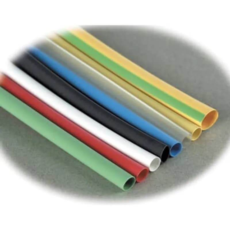 ABB - Installation Products CPO187-2-6 - Thin-Wall Heat Shrinkable Tubing, Red Cross-Linked Polyolefin, 3/16 Inch, Shrink Ratio 2:1, Length 6 Inches, Operating Temperature -55 to 135 Degrees Celsius, Non-Lined