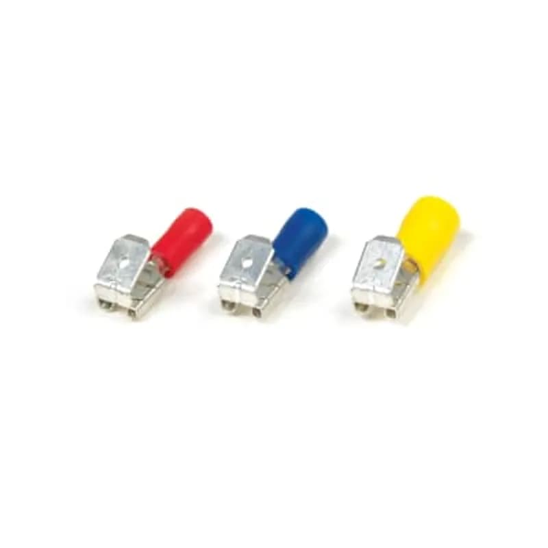 ABB - Installation Products TV10-250PDD-XV - Vinyl insulated double crimp piggy back disconnect 250 Series, Wire Range 12-10, Yellow, Canister of 15 disconnects