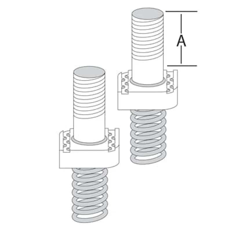 Nut, Regular Spring Stud, Bolt Diameter 1/2 Inch, Length 1-1/4 Inch, Electro-Galvanized Steel, For use with A and C Series Channels